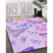 Machine Washable Transitional Purple Rug in a Family Room, wshpat660pur