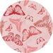 Square Patterned Light Rose Pink Rug, pat660rd