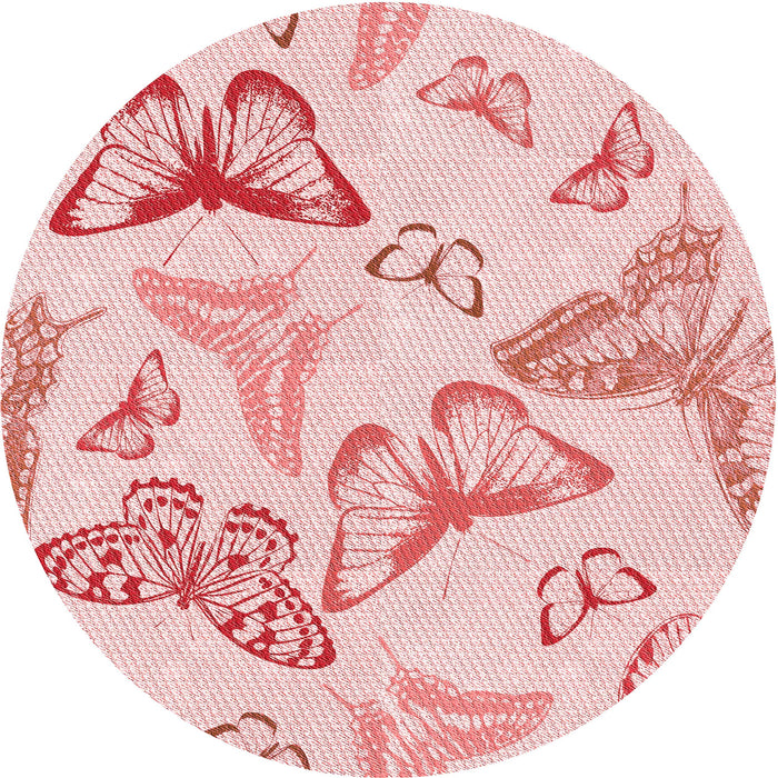 Square Machine Washable Transitional Light Rose Pink Rug in a Living Room, wshpat660rd