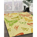 Machine Washable Transitional Orange Gold Rug in a Family Room, wshpat660yw