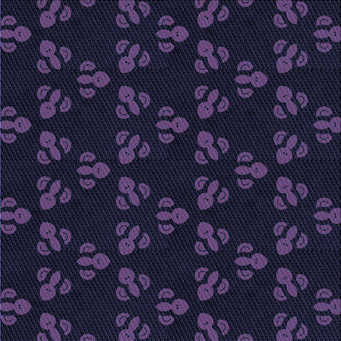 Round Patterned Midnight Gray Rug, pat661blu