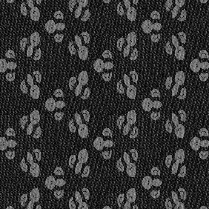Patterned Black Rug, pat661gry