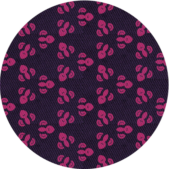 Square Machine Washable Transitional Dark Magenta Purple Rug in a Living Room, wshpat661pur