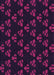 Machine Washable Transitional Dark Magenta Purple Rug, wshpat661pur