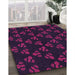 Machine Washable Transitional Dark Magenta Purple Rug in a Family Room, wshpat661pur