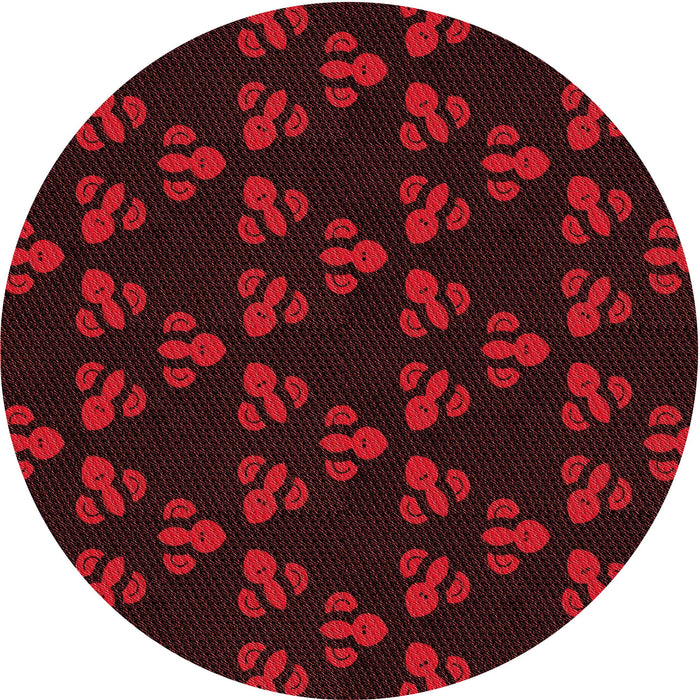 Square Patterned Black Brown Rug, pat661rd