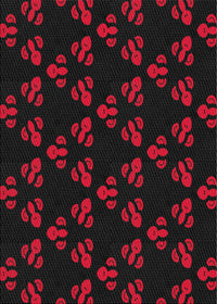 Machine Washable Transitional Red Rug, wshpat661