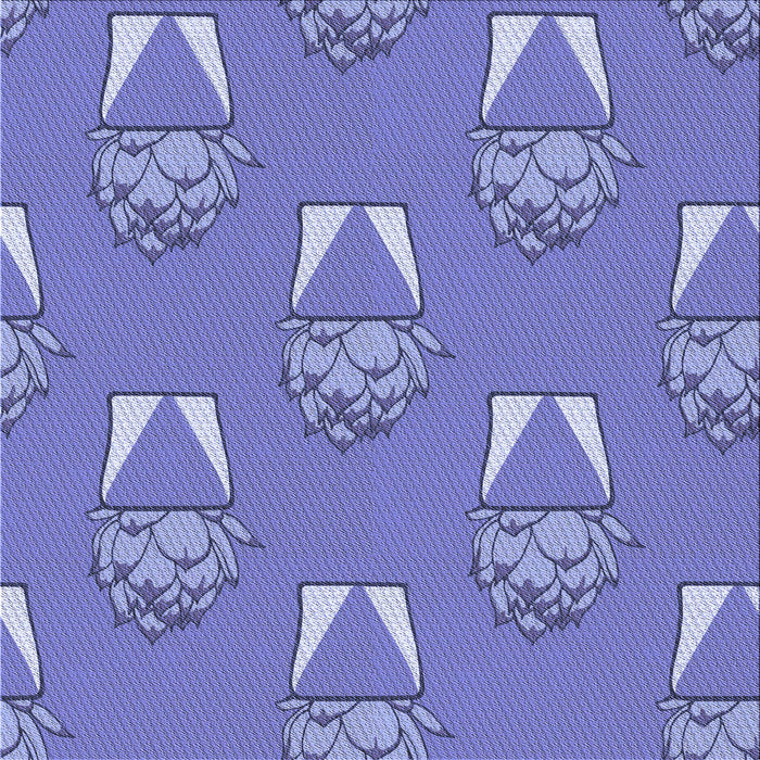 Round Patterned Purple Mimosa Purple Rug, pat662blu