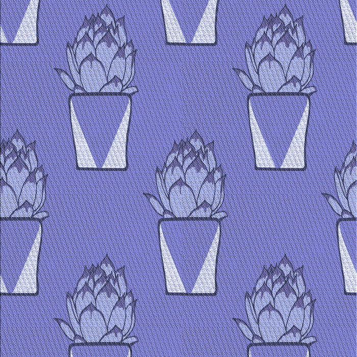 Machine Washable Transitional Purple Mimosa Purple Rug, wshpat662blu