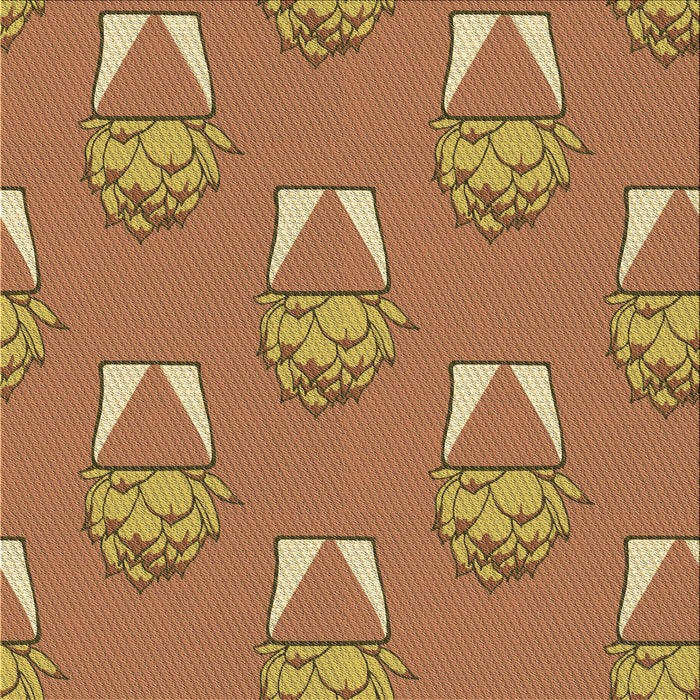 Round Machine Washable Transitional Mahogany Brown Rug, wshpat662brn