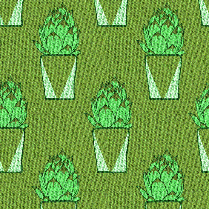 Patterned Dark Lime Green Rug, pat662grn