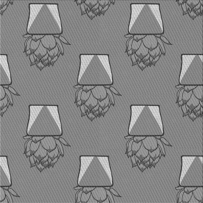 Round Patterned Gray Rug, pat662gry