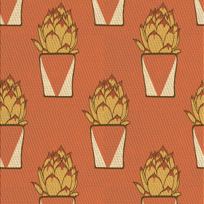 Patterned Orange Rug, pat662org