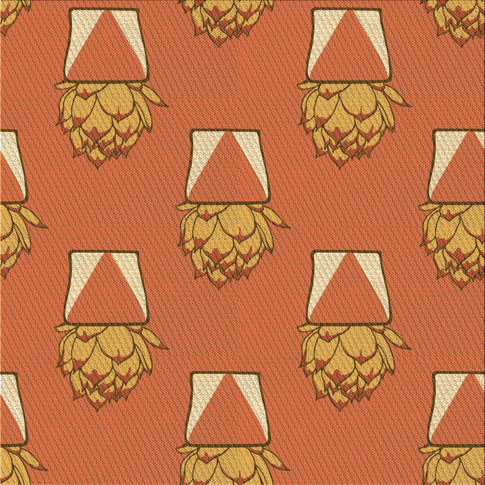 Round Machine Washable Transitional Orange Rug, wshpat662org