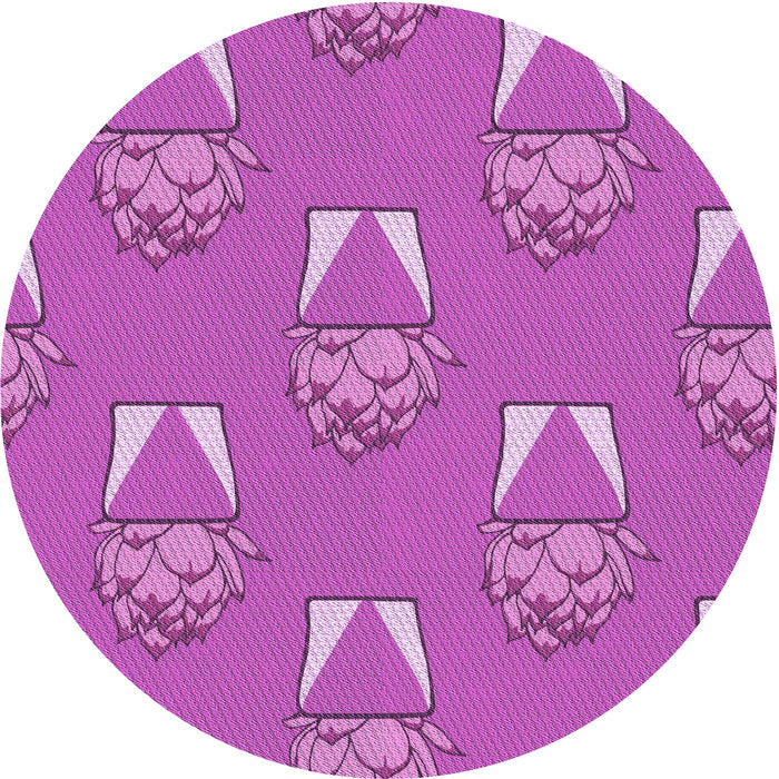 Square Patterned Crimson Purple Rug, pat662pur