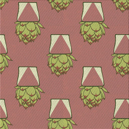 Sideview of Machine Washable Transitional Chestnut Red Rug, wshpat662