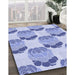 Machine Washable Transitional Periwinkle Purple Rug in a Family Room, wshpat663blu