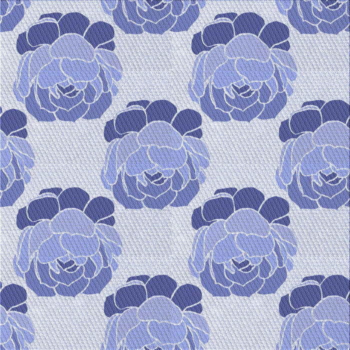 Round Patterned Periwinkle Purple Rug, pat663blu