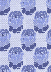 Machine Washable Transitional Periwinkle Purple Rug, wshpat663blu