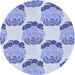 Square Patterned Periwinkle Purple Rug, pat663blu