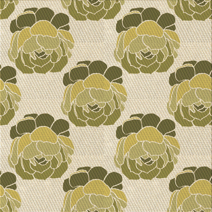 Round Patterned Brown Gold Rug, pat663brn