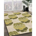 Patterned Brown Gold Rug in Family Room, pat663brn