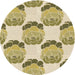 Square Patterned Brown Gold Rug, pat663brn