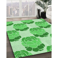 Patterned Jade Green Rug, pat663grn