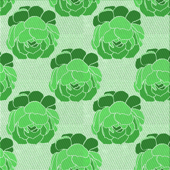 Round Patterned Jade Green Rug, pat663grn