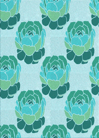 Machine Washable Transitional Light Sea Green Rug, wshpat663lblu