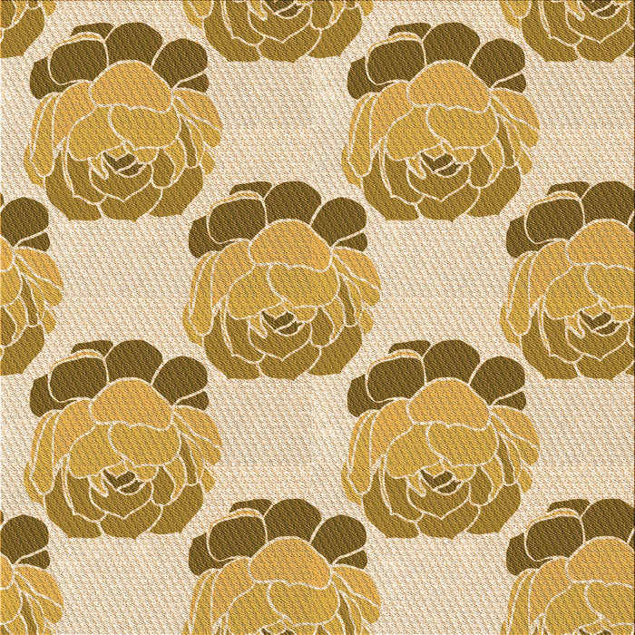 Round Machine Washable Transitional Brown Gold Rug, wshpat663org