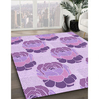 Patterned Blossom Pink Rug, pat663pur