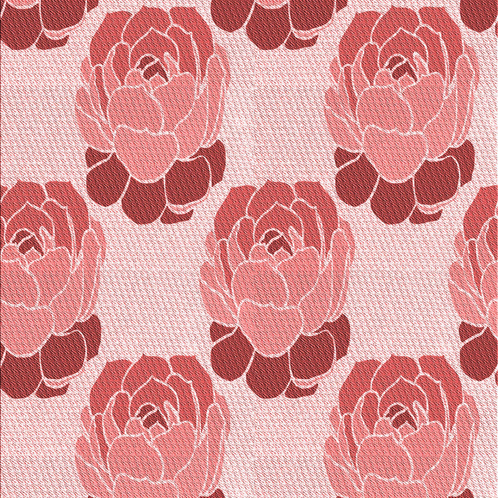 Patterned Deep Rose Pink Rug, pat663rd