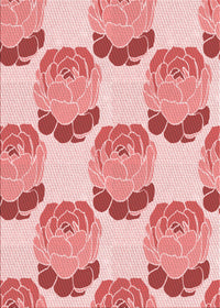 Machine Washable Transitional Deep Rose Pink Rug, wshpat663rd