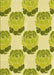 Machine Washable Transitional Dark Yellow Green Rug, wshpat663yw