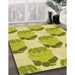 Machine Washable Transitional Dark Yellow Green Rug in a Family Room, wshpat663yw