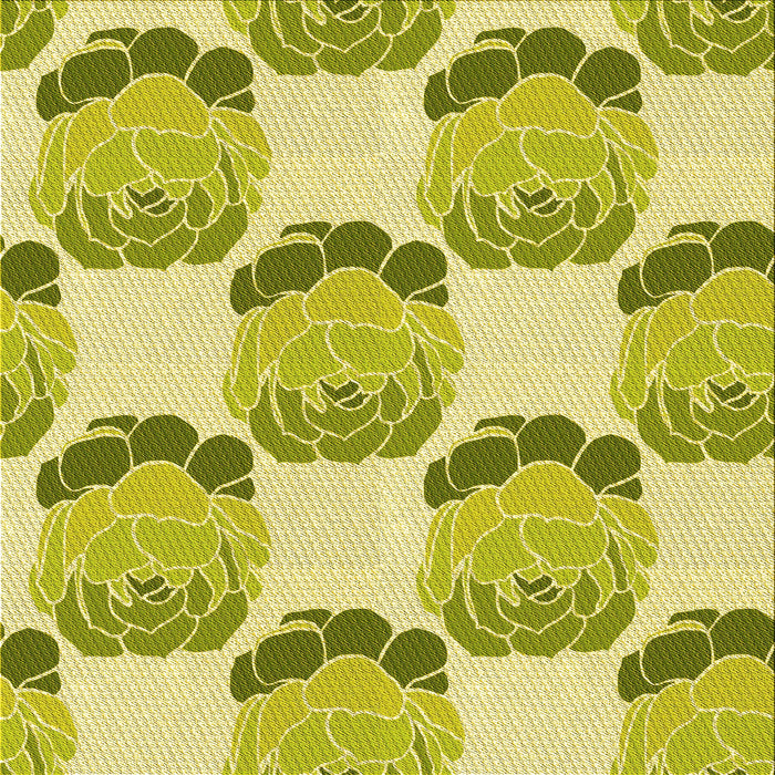 Round Machine Washable Transitional Dark Yellow Green Rug, wshpat663yw