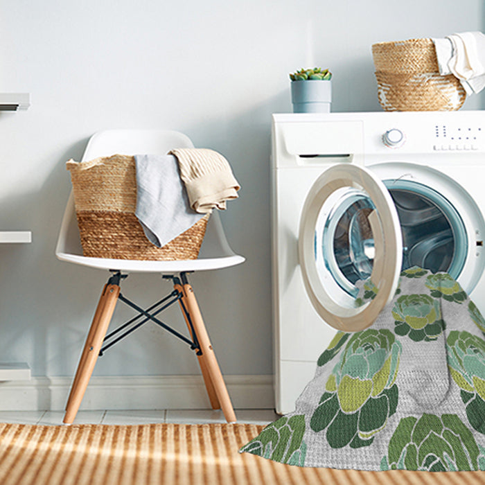 Machine Washable Transitional White Gold Rug in a Washing Machine, wshpat663