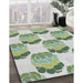 Patterned White Gold Novelty Rug in Family Room, pat663