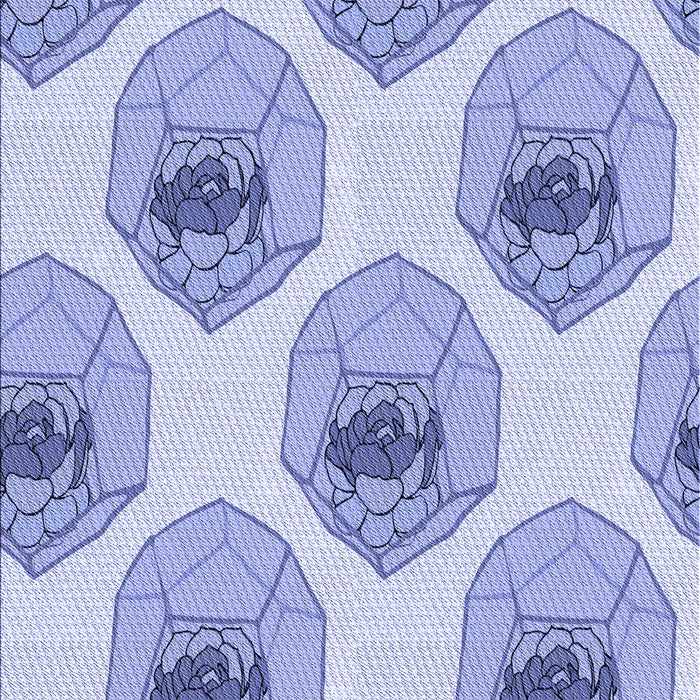 Patterned Medium Slate Blue Rug, pat664blu