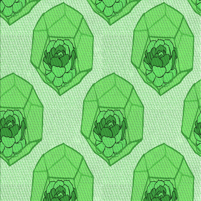 Patterned Green Rug, pat664grn