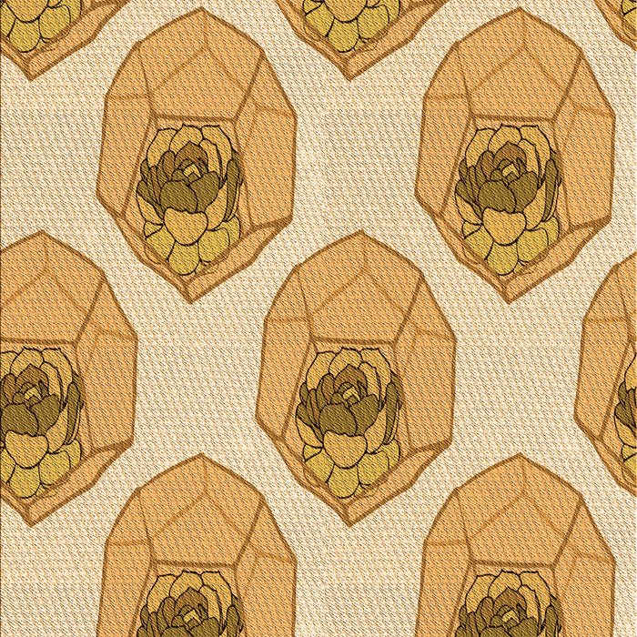 Patterned Orange Rug, pat664org