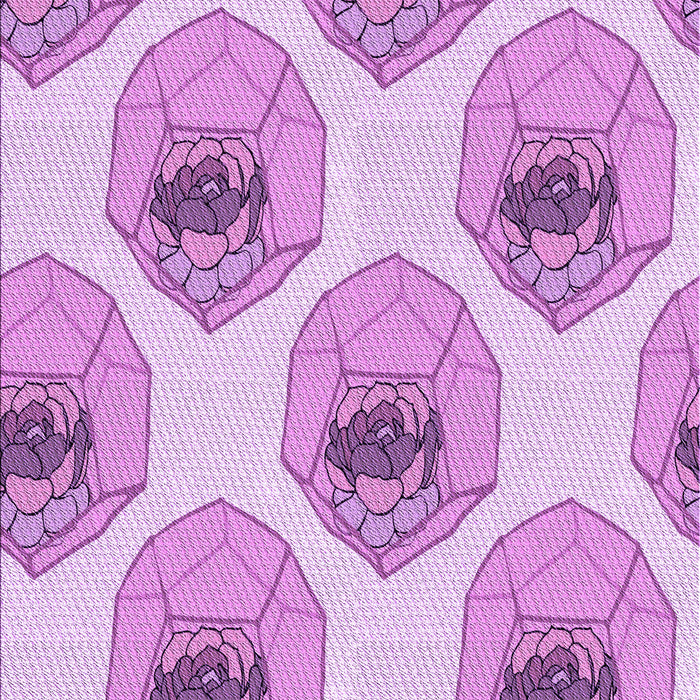 Patterned Blossom Pink Rug, pat664pur