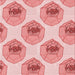 Round Patterned Baby Pink Rug, pat664rd