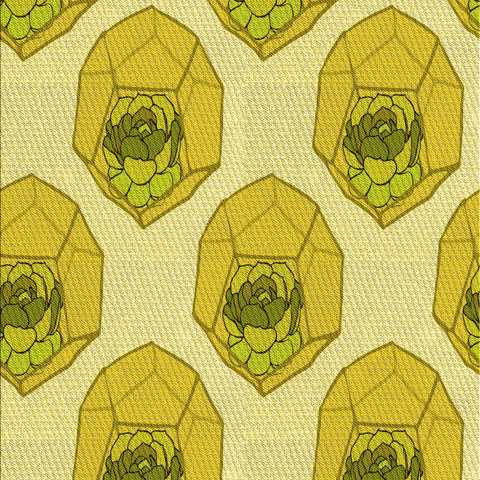 Patterned Bold Yellow Rug, pat664yw