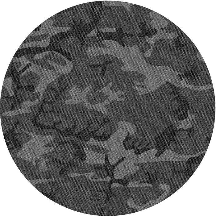 Square Patterned Charcoal Black Rug, pat665gry