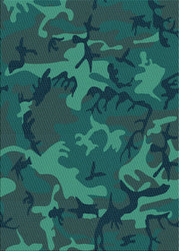 Machine Washable Transitional Dark Cyan Green Rug, wshpat665lblu