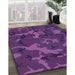 Machine Washable Transitional Dark Orchid Purple Rug in a Family Room, wshpat665pur