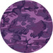 Square Patterned Dark Orchid Purple Rug, pat665pur