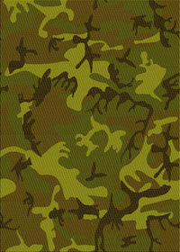 Machine Washable Transitional Dark Yellow Green Rug, wshpat665yw